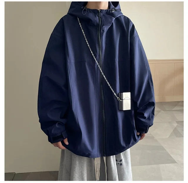 Men's American Retro Vibe Waterproof Jacket Detail