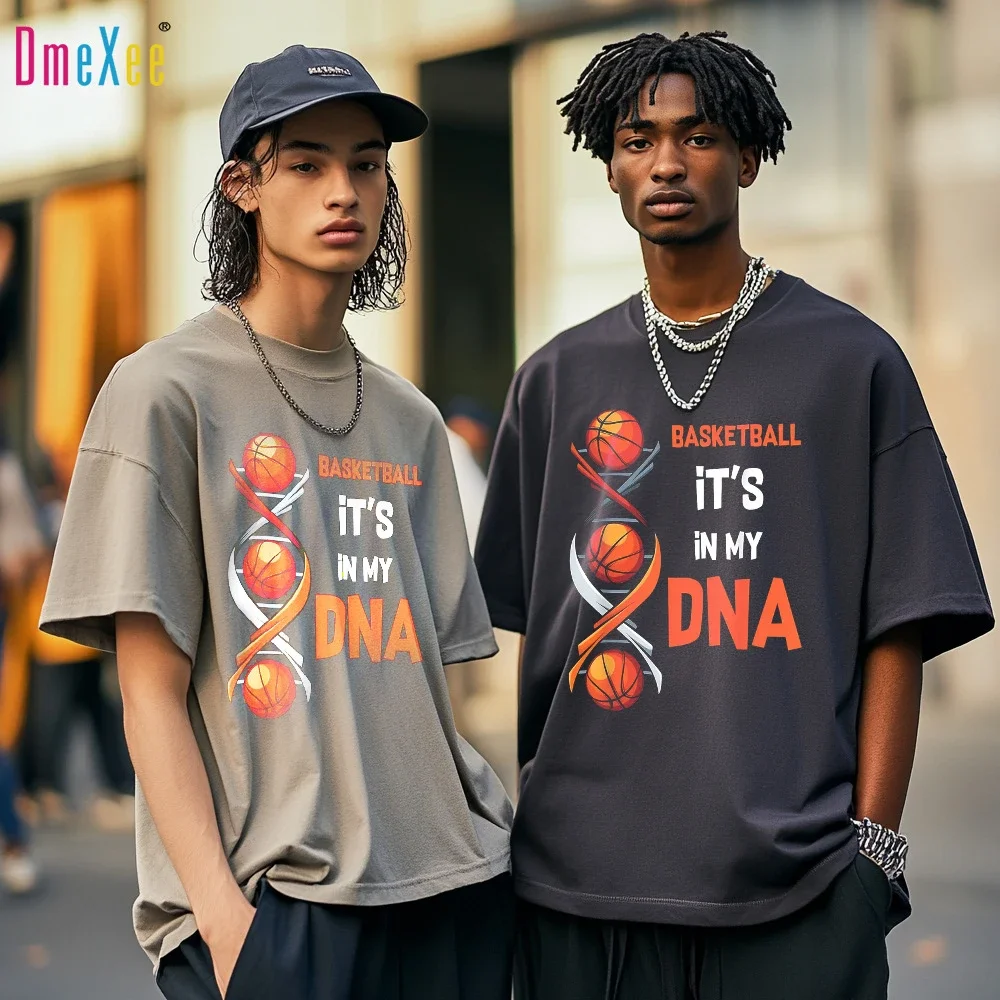 Men's Street Basketball Cotton Tee Loose-Fit