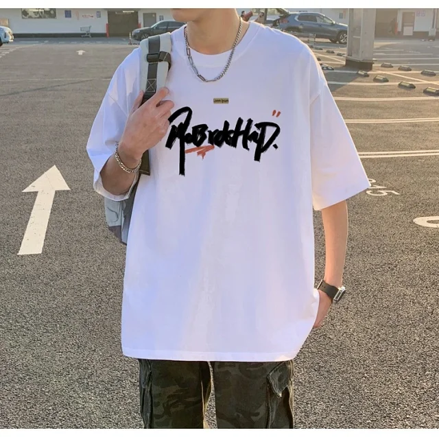 Men's Summer Graphic Oversize Cotton Tee Detail