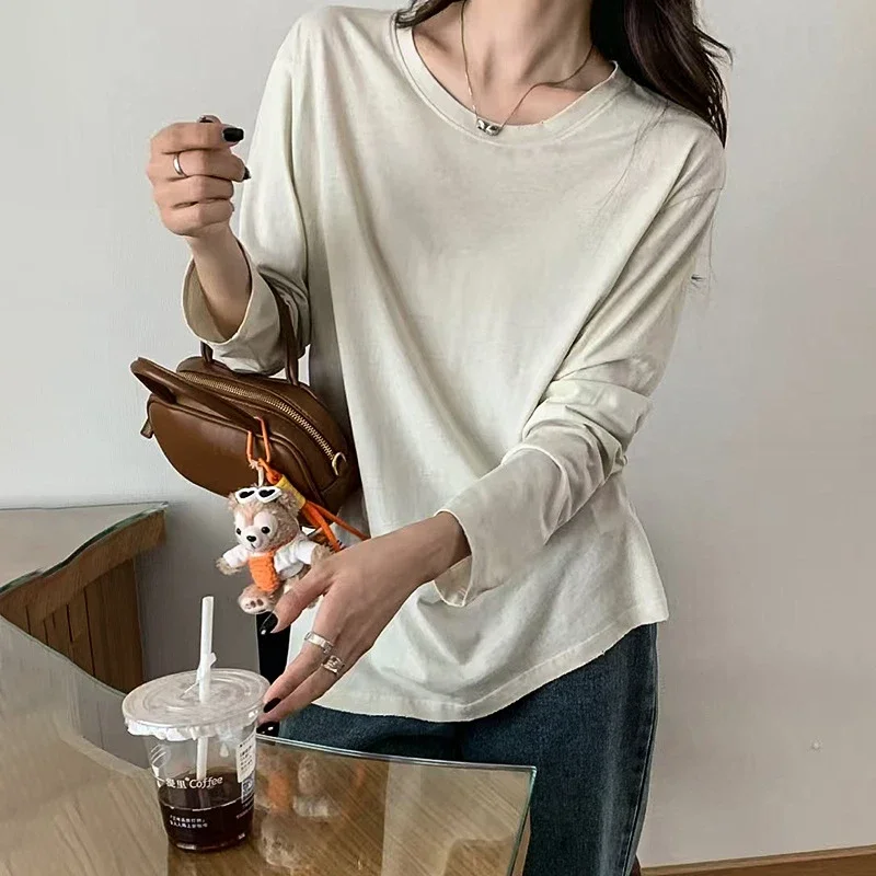 Relaxed Fit Slimming Long Sleeve Tee