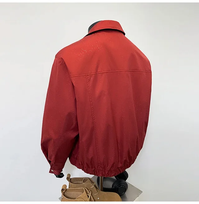 Starry Sky Men's Edgy Flight Jacket Detail