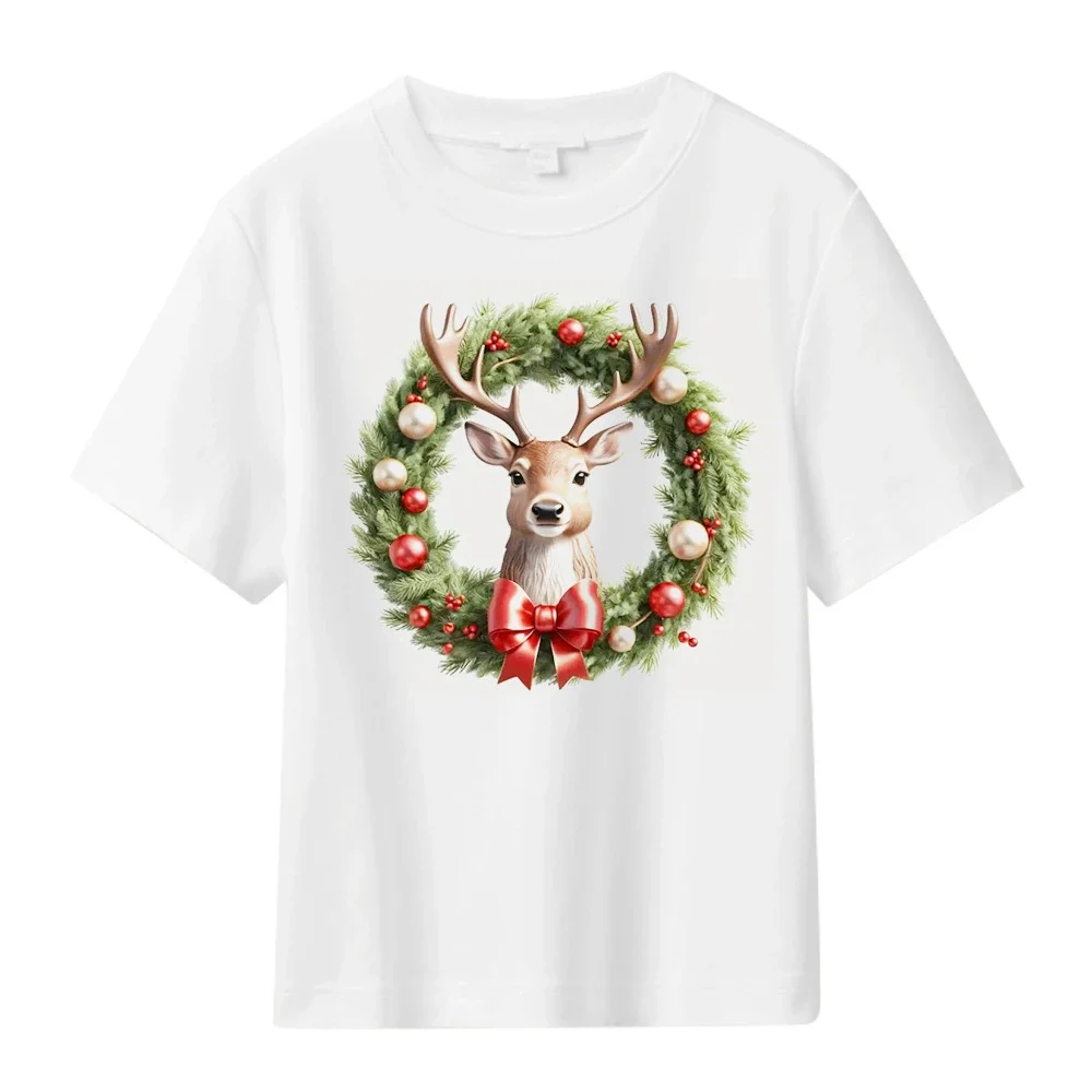 Men's Oversized Summer T-Shirt Christmas Print
