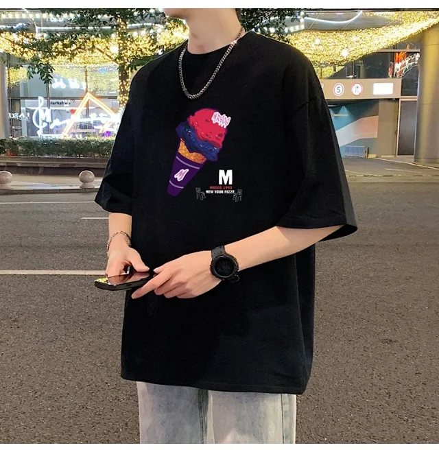 Men's Heavyweight Cotton Round Neck Tee Detail