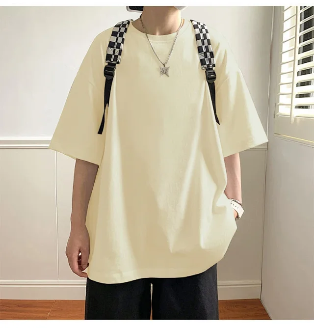 Men's Heavyweight Cotton Summer T-Shirt Two-Pack Detail