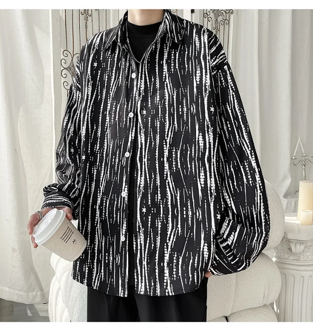 Men's Hip Hop Long Sleeve Shirt Detail