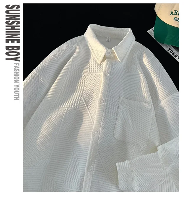 Japanese-Style Vintage Men's Corduroy Shirt Detail