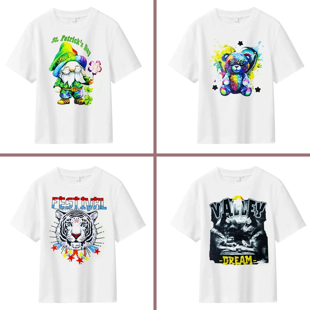 Men's Summer Bear Print T-shirt