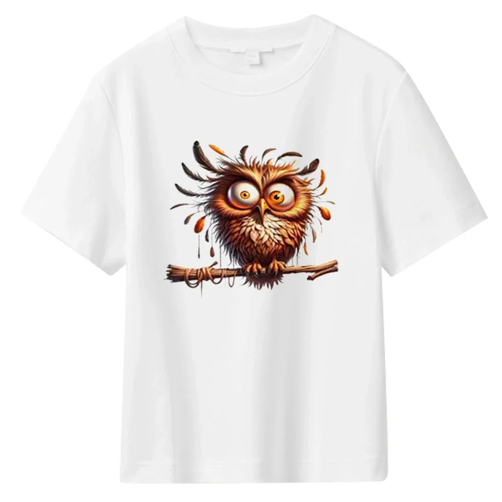 TK Men's Casual Bird Print T-Shirt