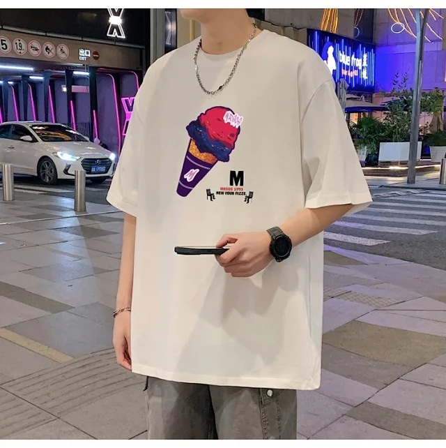 Men's Heavyweight Cotton Round Neck Tee Detail