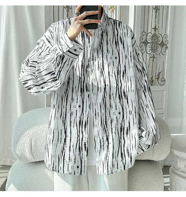 Men's Hip Hop Long Sleeve Shirt Detail