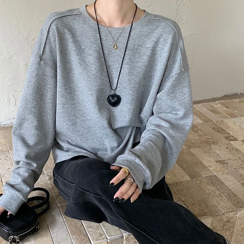 Women's Cotton Loose Long-Sleeve T-Shirt