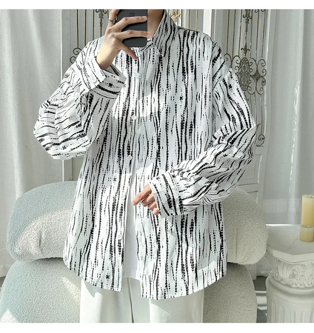 Men's Hip Hop Long Sleeve Shirt Detail
