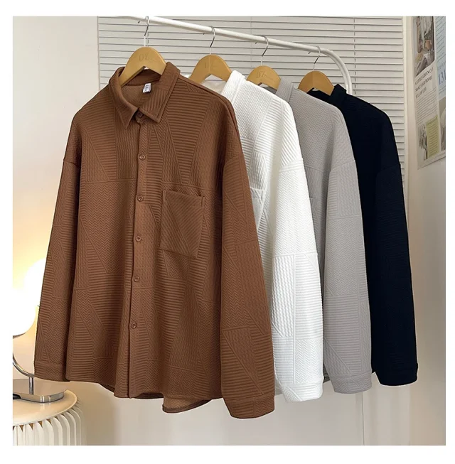 Japanese-Style Vintage Men's Corduroy Shirt Detail