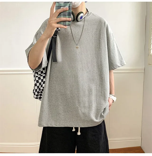 Men's Heavyweight Cotton Summer T-Shirt Two-Pack Detail