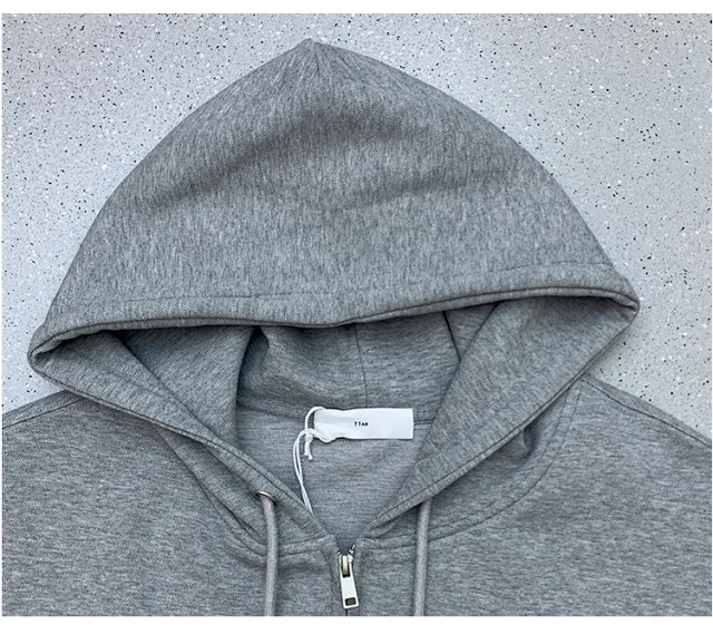 2025 Korean Women's Heavyweight Zip Hoodie Detail