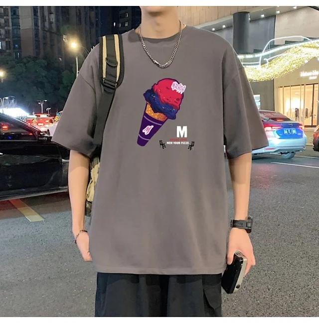 Men's Heavyweight Cotton Round Neck Tee Detail