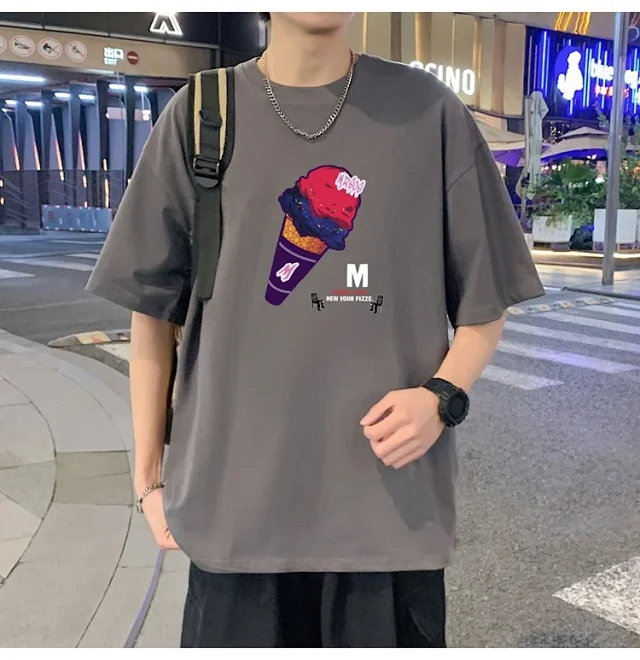 Men's Heavyweight Cotton Round Neck Tee Detail