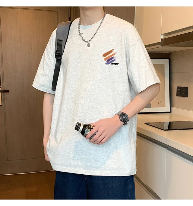 Men's Heavyweight Cotton Summer Tee Detail