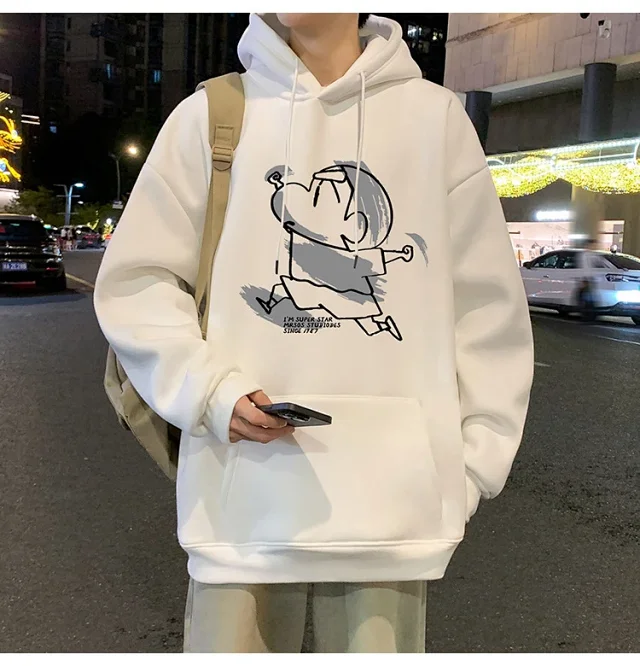 Men's Cotton Hoodie Cartoon Youth Loose Detail