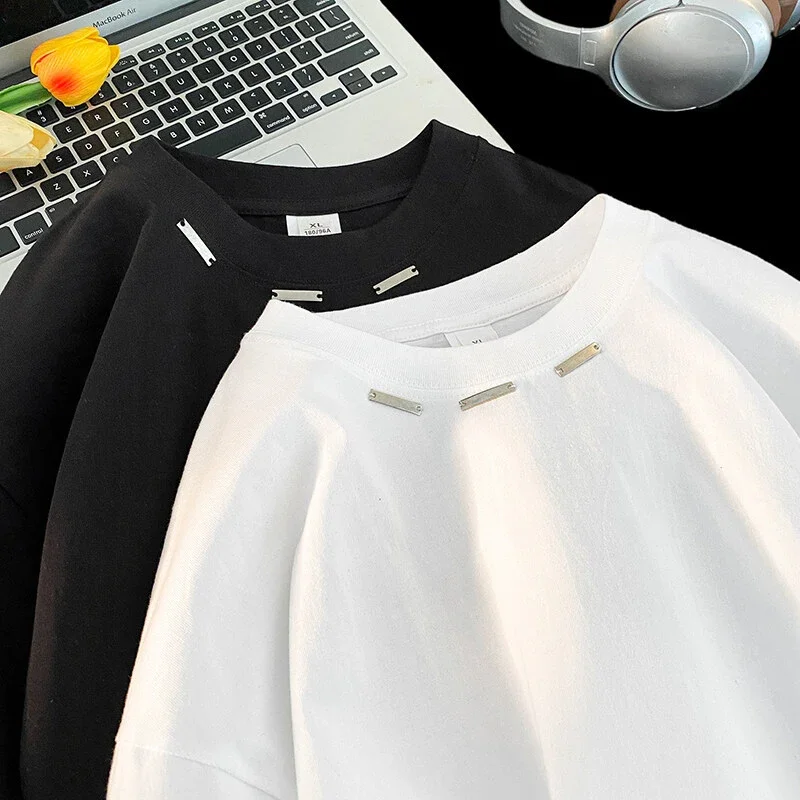 2025 Summer Men's Heavyweight Square-Shoulder T-Shirt