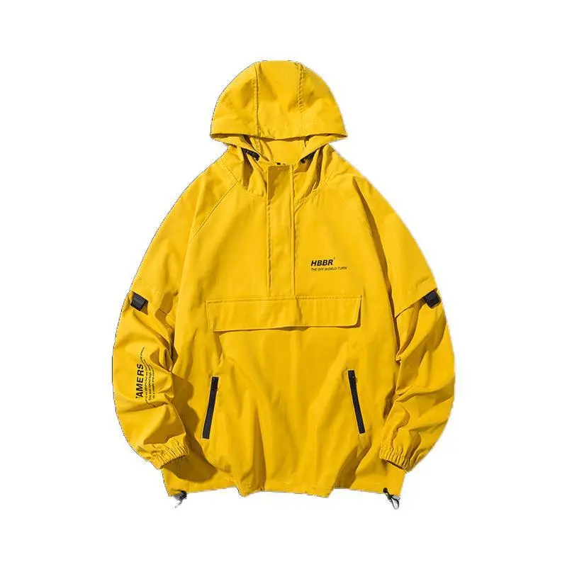 Men's Lightweight Half-Zip Hooded Pullover Jacket