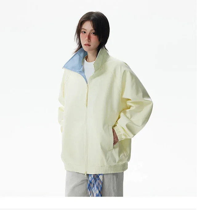 Cleanfit Color Block Retro Baseball Jacket Detail