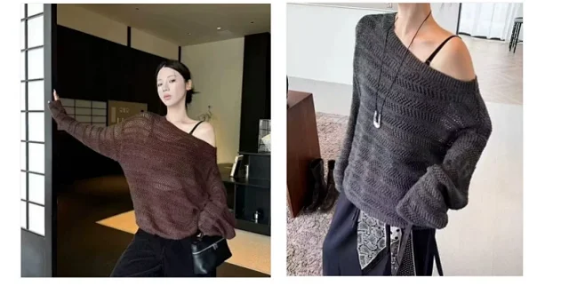 Women's Korean Lace Off-Shoulder Cover-Up Detail