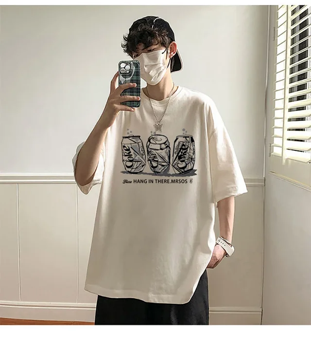 2025 Men's Summer Cotton Oversized Tee Detail