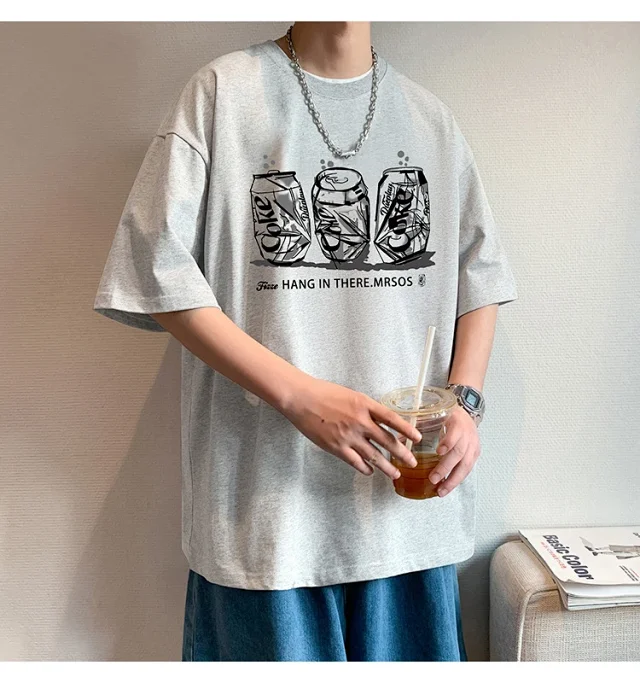2025 Men's Summer Cotton Oversized Tee Detail