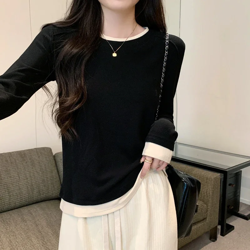 Women's Long Sleeve Mock Layered Tee