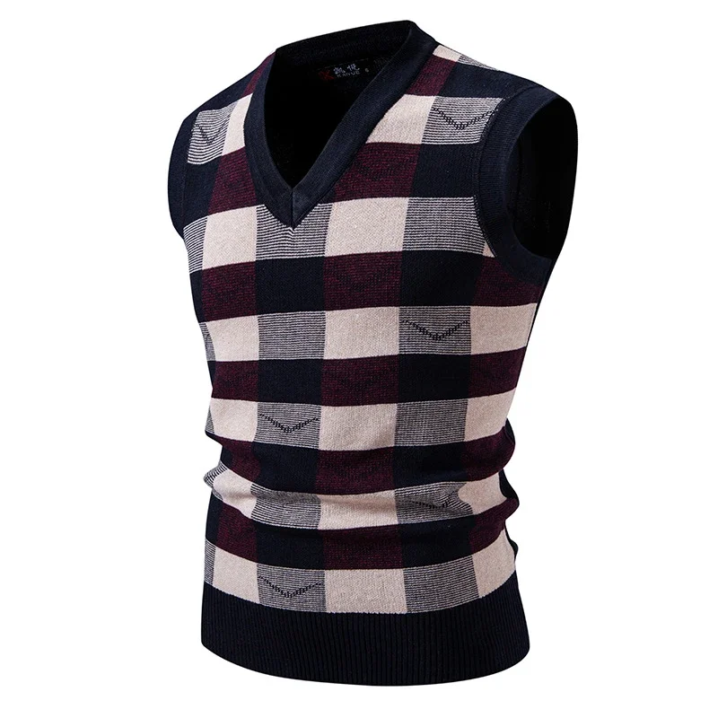 Amazon Youth Men's Check Jacquard Vest