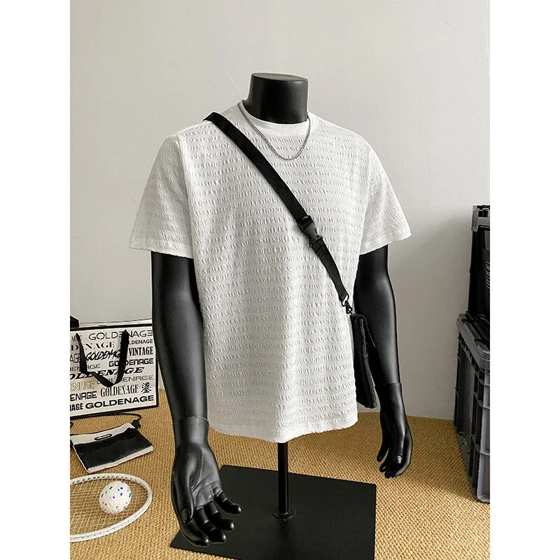 Men's Summer Jacquard Clean Fit Tee