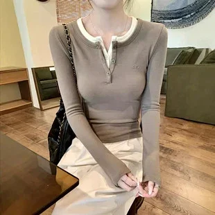 2025 Fall Women's Slim Layered Tee Detail