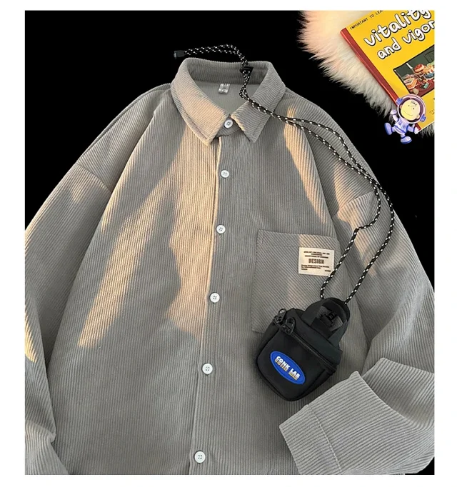 Japanese Vintage Men's Corduroy Shirt Detail
