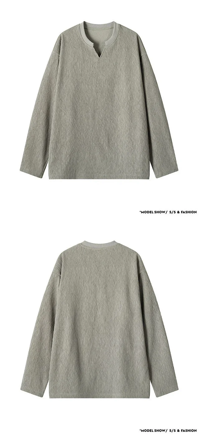 Cleanfit Men's Textured Long Sleeve Tee Detail