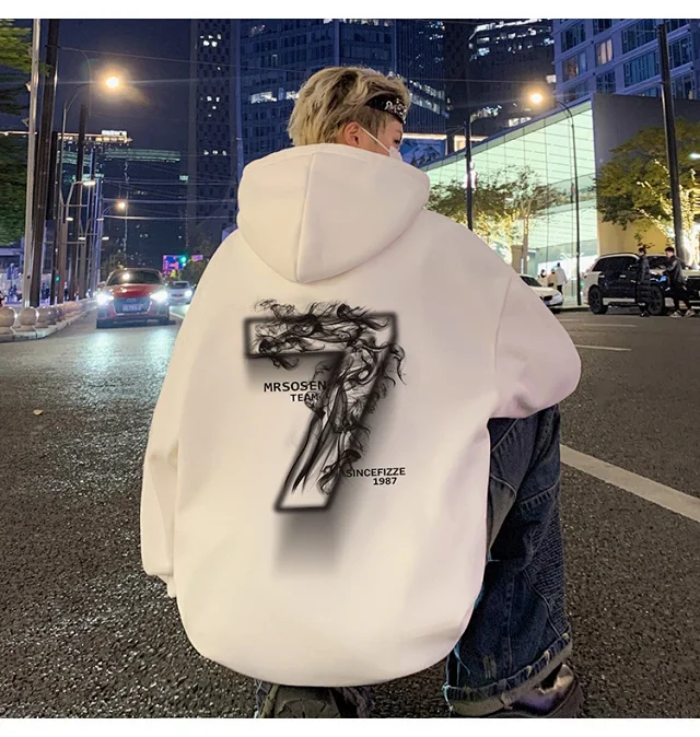 Men's Cotton Oversized Hoodie HK Style Detail