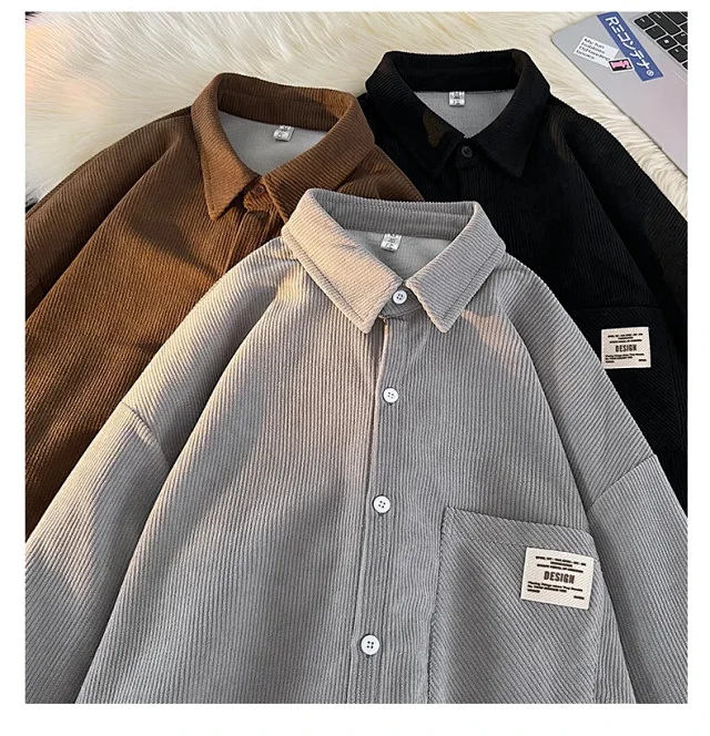 Japanese Vintage Men's Corduroy Shirt Detail