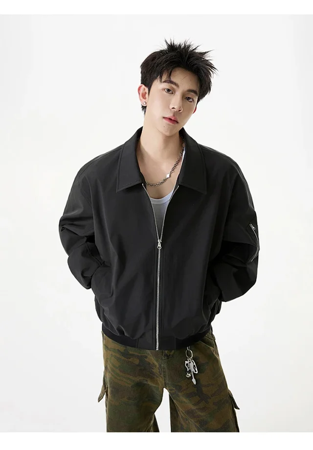Unisex Cropped Bomber Jacket New Detail