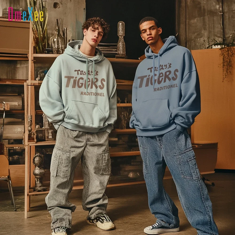 Men's Hoodie, 320g, Custom Logo, Retro Style