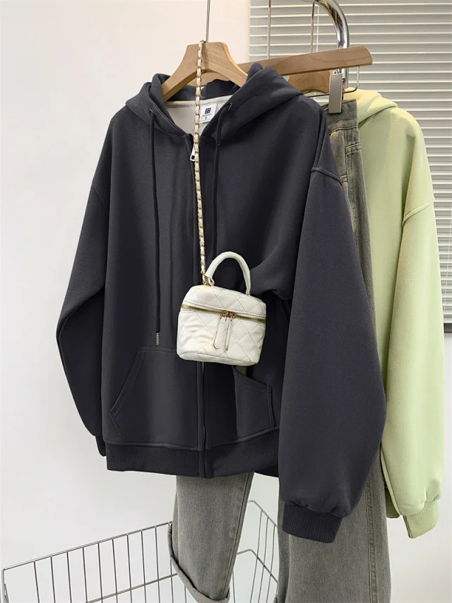 AW25 Multi-Color Vintage Ladies Hoodie Trendy Detail