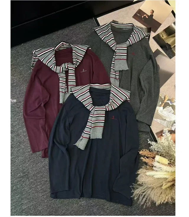 Designer Vintage Color-block Long Sleeve Tee Detail