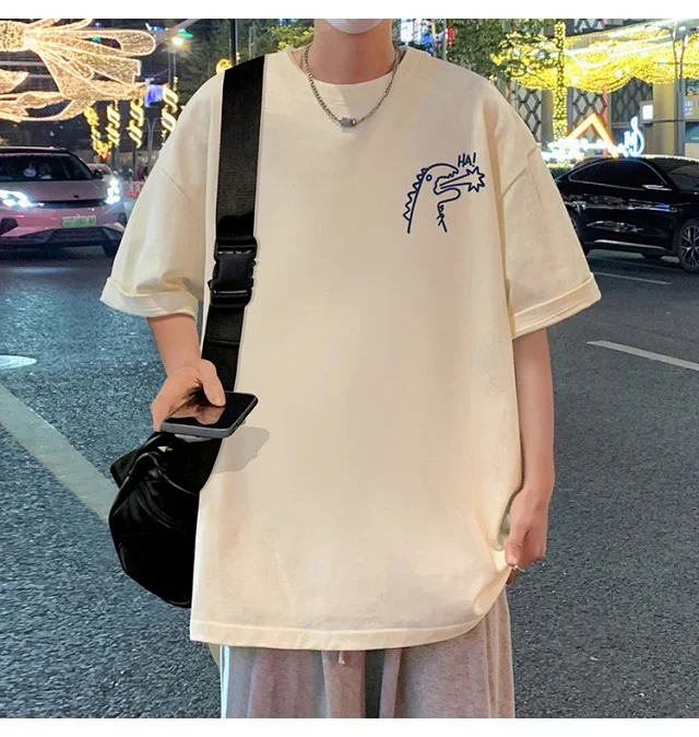2025 Summer Men's Cotton Oversized T-Shirt Detail
