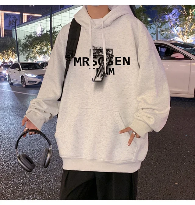 Men's Cotton Oversized Hoodie HK Style Detail