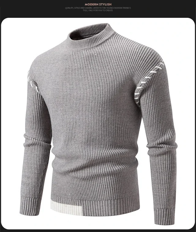 Men's Cleanfit Color - Blocked Sweater Detail