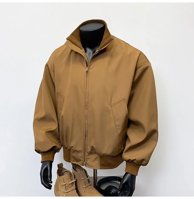 Men's Vintage American Oversized Bomber Jacket Detail