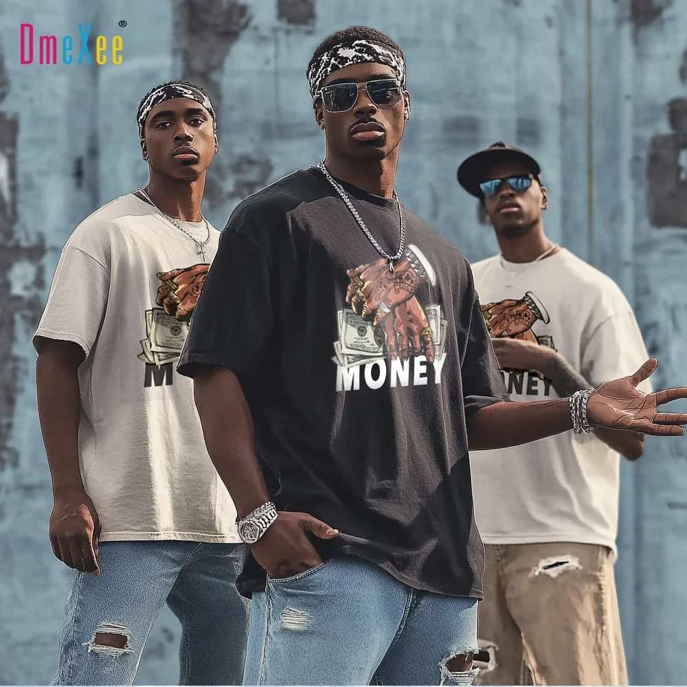 New Men's Loose Retro Hip-Hop Tee