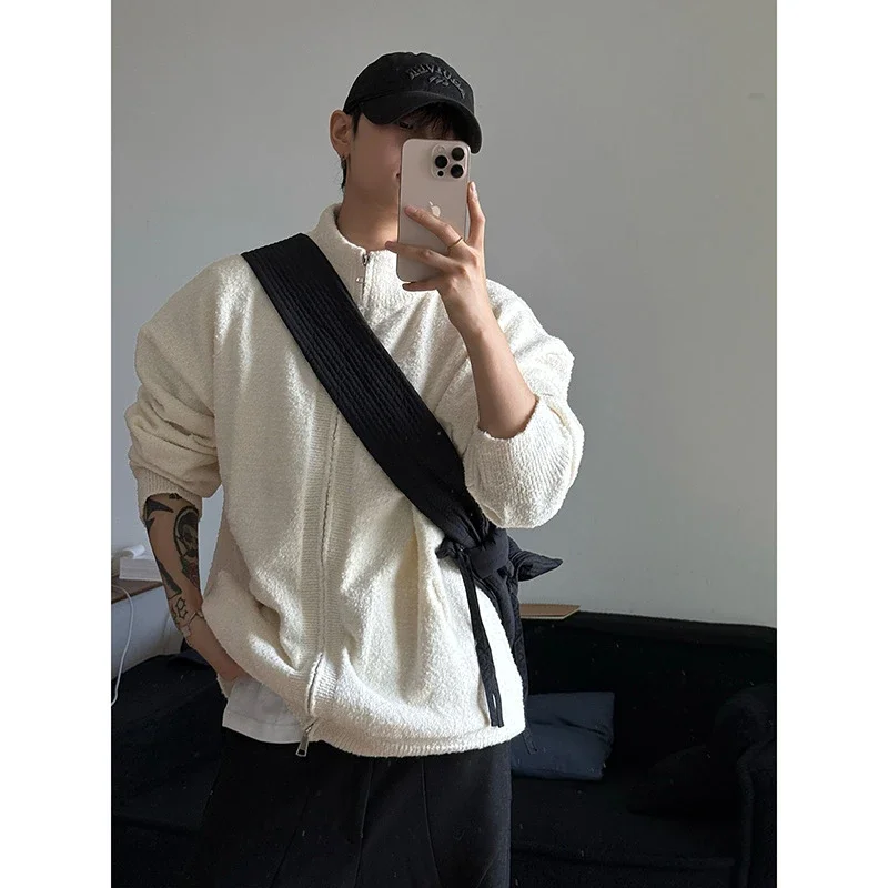 Cleanfit Men's Double Zipper Knit Cardigan