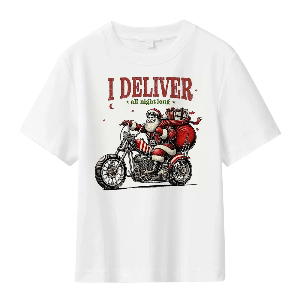 Men's Plus Size Christmas Motorcycle T-Shirt