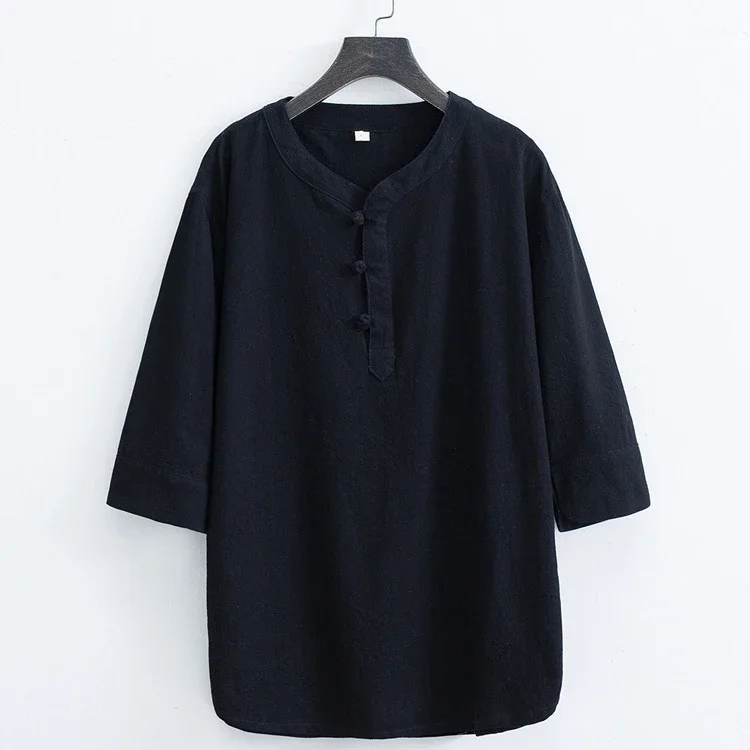 Feng Cotton-Linen Vintage Men's Chinese T-Shirt