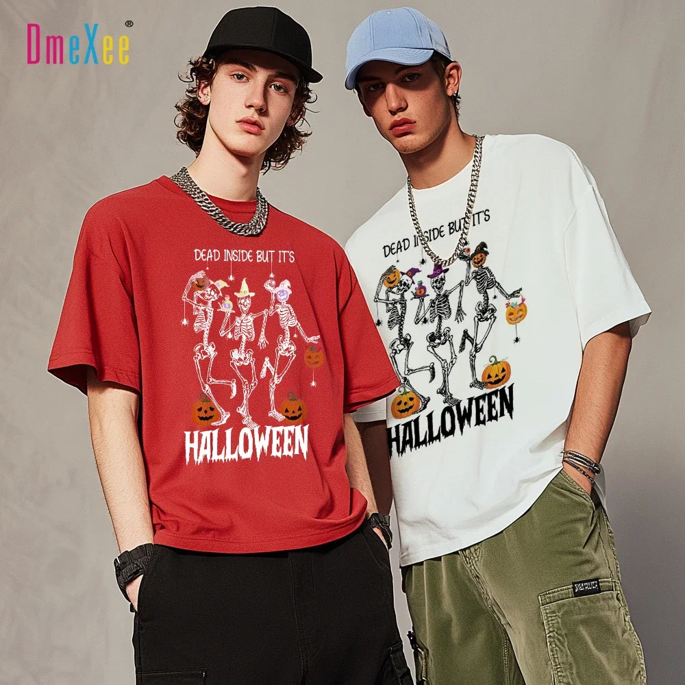 Men's Casual Heavyweight Skull Print Tee
